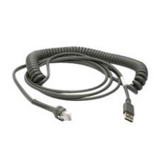 Symbol Cable - 15', Coiled, standard USB cable, Series A.
