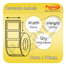 Barcode Label coated TT,52mmX2..