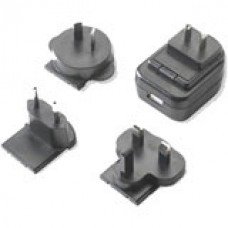 Zebra - Wall-mount 100-240VAC power adapter, 5V, 1.2A with country specific plugs and USB connector
